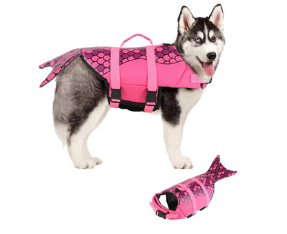 Dog Life Jacket,Ripstop Pet Life Vest Swimming Preserver,Adjustable