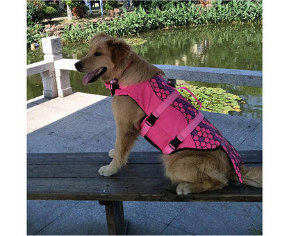 Dog Life Jacket,Ripstop Pet Life Vest Swimming Preserver,Adjustable