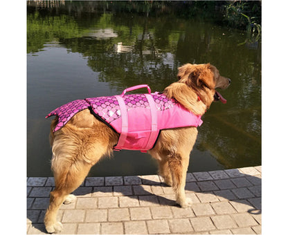 Dog Life Jacket,Ripstop Pet Life Vest Swimming Preserver,Adjustable