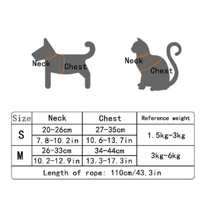 Undershirt Style Pet Leash Adjustable Cat Dog Harness Breathable Leash Convenient Pet Vest for Small Dog Cat Supplies